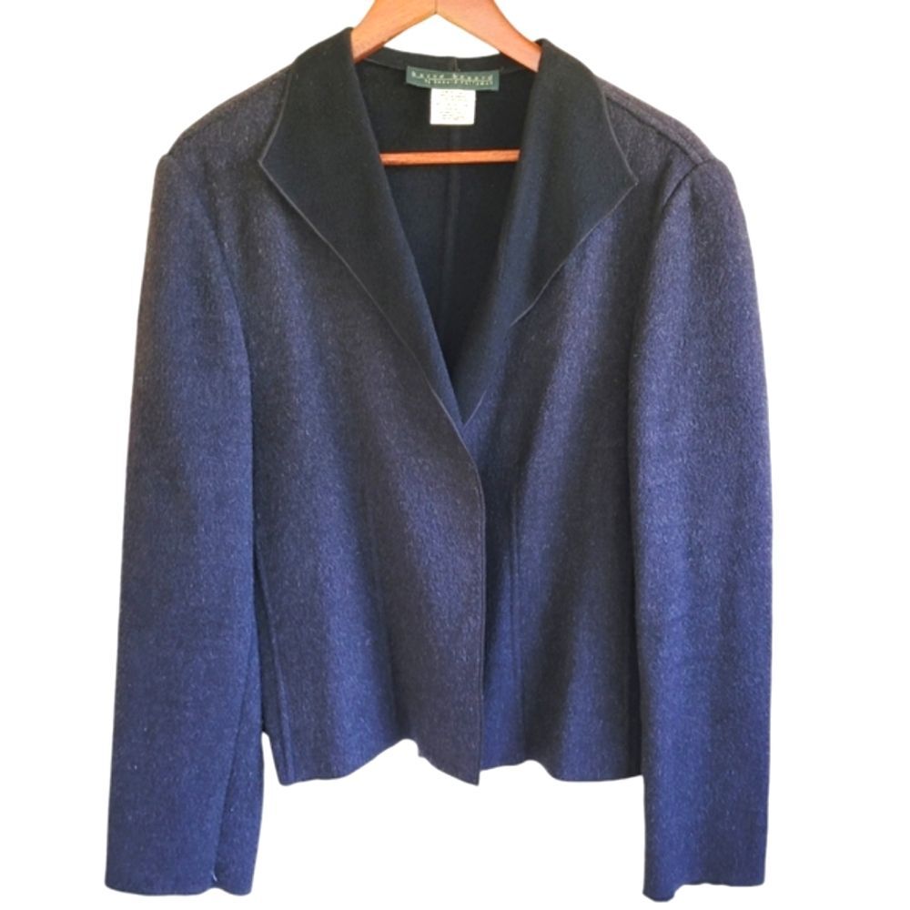 Harve Benard Wool Jacket Blazer Black Womens 16 Winter Career Officewear